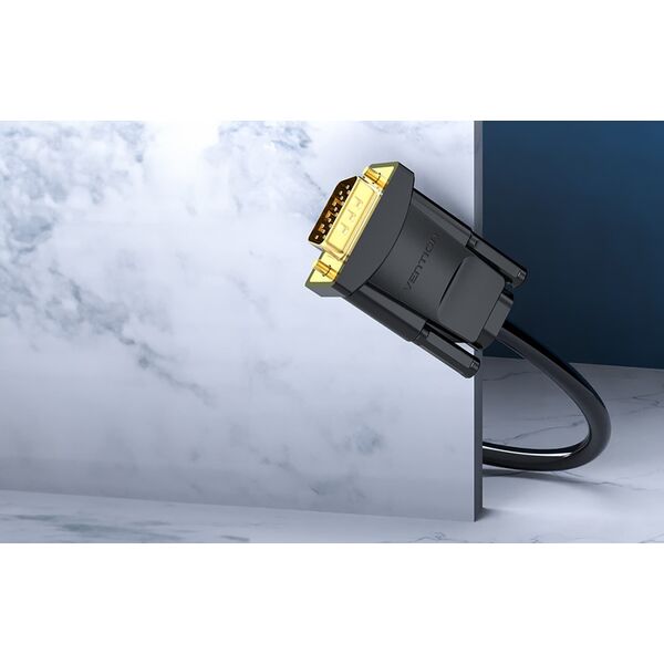 Vention EABBG adapter kablowy 1,5 m DVI VGA (D-Sub) Czarny
