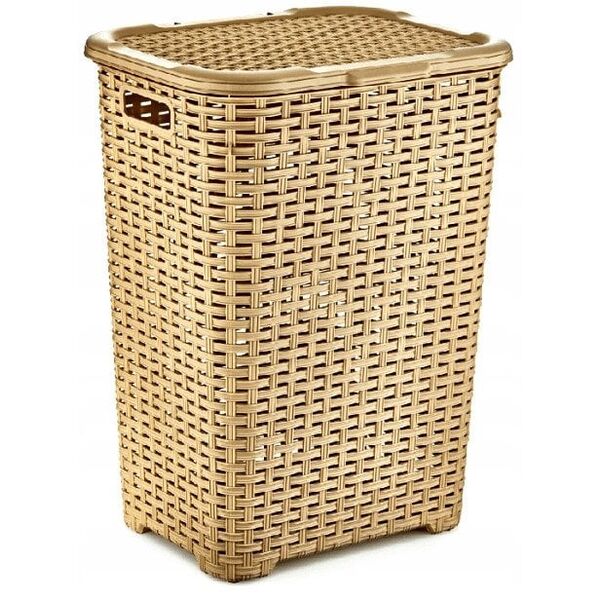 Kosz na bieliznę RATTAN 45l-beżowy 400x316x550