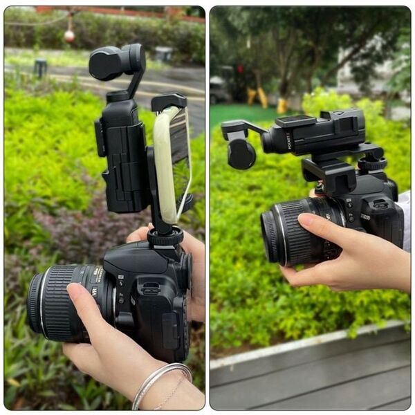 Θήκη Στήριξης Στήριγμα για Dji Osmo Pocket 3 Iso 1/4"" + Στήριγμα για Τηλέφωνο / Puluz Pu726b
