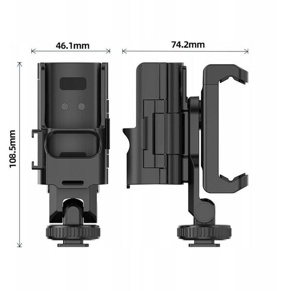 Θήκη Στήριξης Στήριγμα για Dji Osmo Pocket 3 Iso 1/4"" + Στήριγμα για Τηλέφωνο / Puluz Pu726b