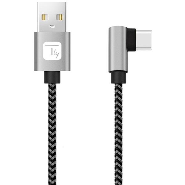 Techly ICOC MU2AC9-010-AL kabel USB USB 2.0 1 m USB A USB C Szary, Czarny