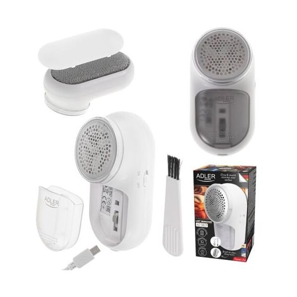 Adler | Lint Remover | AD 9621 | White | Rechargeable battery | 2 W