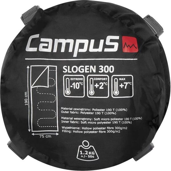 Campus Campus Slogen 300 Left Sleeping Bag CUL701123404 szary One size