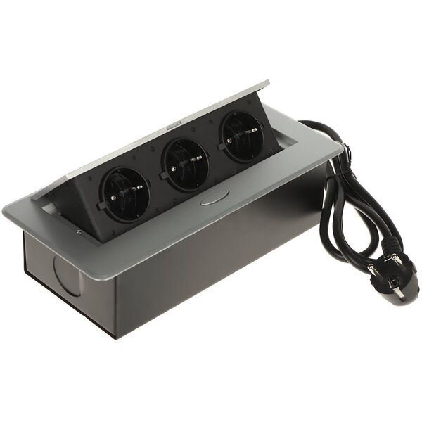 LISTWA ZASILAJĄCA MEBLOWA FPS-3S/CABLE (3 GNIAZDA)