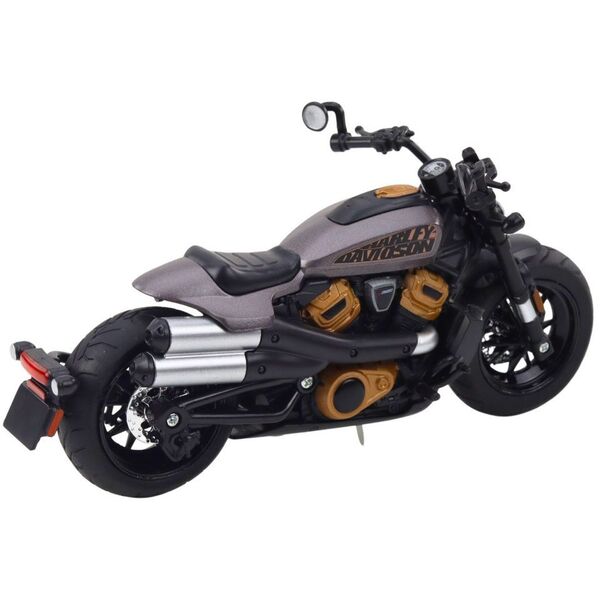 Μοτοσικλέτα Chopper Μεταλλική Φώτα Ήχοι Μαύρο Γκρι Στοιχεία 1:12