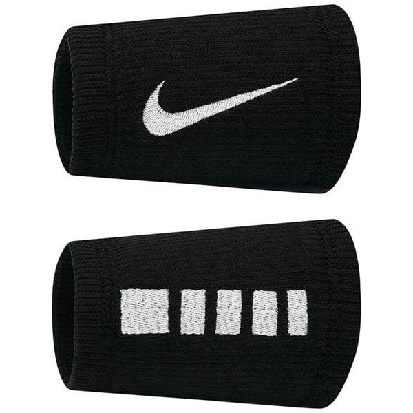 Frotki na nadgarstek Nike Elite Doublewide Wristbans 2 szt. czarno-biała N1006700010OS