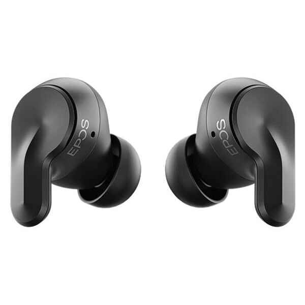 EPOS ADAPT E1 μαύρο Bluetooth TWS Earbuds Multi-Connect IPX5 Υβριδικό ANC Θήκη φόρτισης USB-C Dongle Προσαρμογέας αυτιού Πιστοποίηση Teams και iPhone