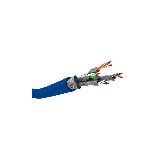 Καλώδιο δικτύου CAT 7A, S/FTP (PiMF), μπλε - Μήκος καλωδίου 50 m