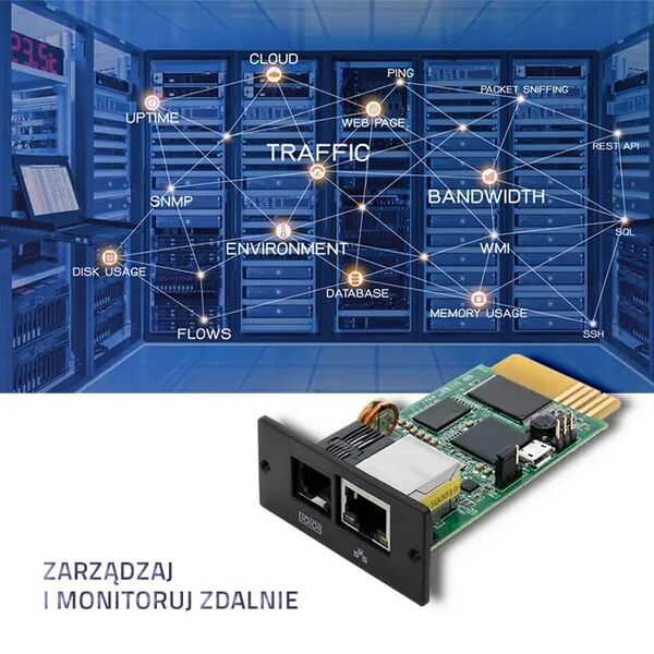 QOLTEC 50390 Μονάδα SNMP για τριφασικό UPS