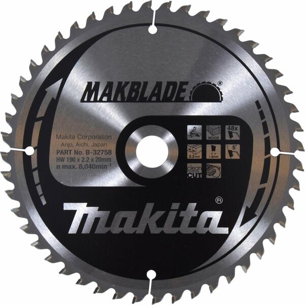 MAKITA PIŁA TARCZOWA  190x30x48z MAKBLADE DREWNO