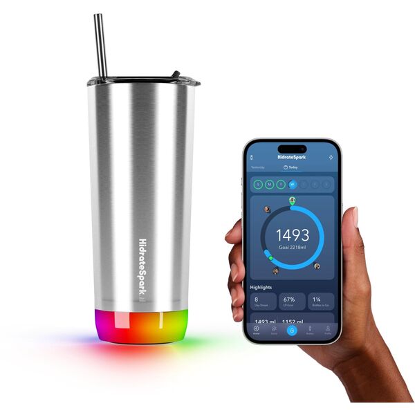 HidrateSpark HidrateSpark Pro Tumbler – Έξυπνο μπουκάλι νερού, 592 ml, ανοξείδωτο 12515204 815105026219