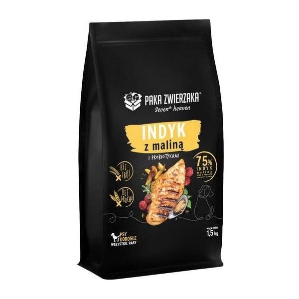 Paka Zwierzaka Paka Zwierzaka Karma Dla Psa Indyk z Maliną 1,5kg