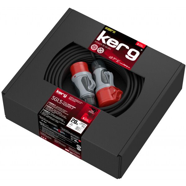 Πολύμπριζο ισχύος KERG W2253 20m 51,5mm2 H05RR-F 400V μαύρο