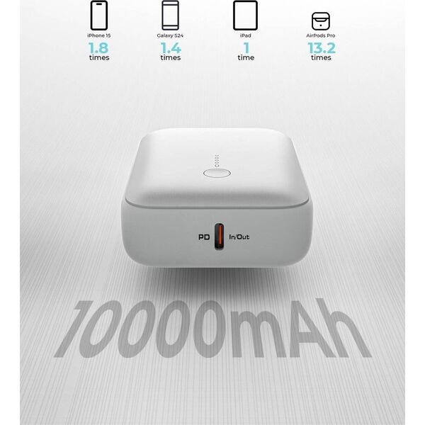 Powerbank AUKEY PB-Y55 10000mAh 22.5W Srebrny