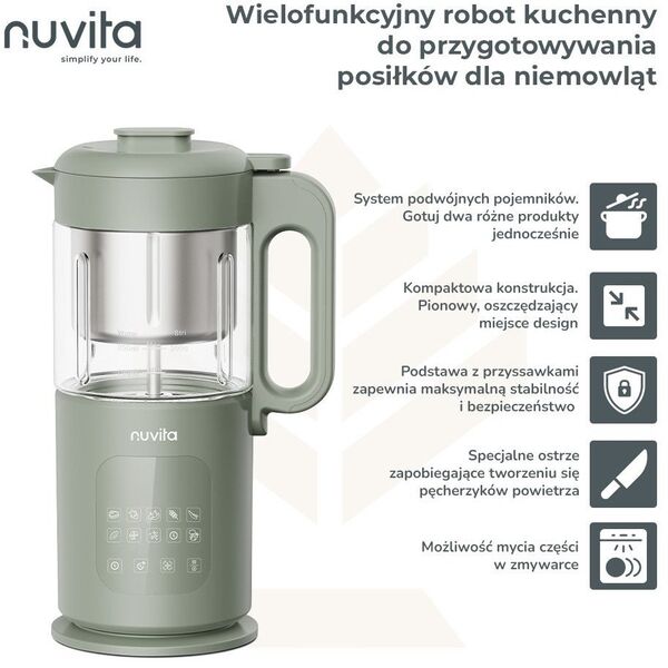 Nuvita, Magic Pappa - 7 σε 1 πολυλειτουργικό ρομπότ κουζίνας για την προετοιμασία γευμάτων για βρέφη