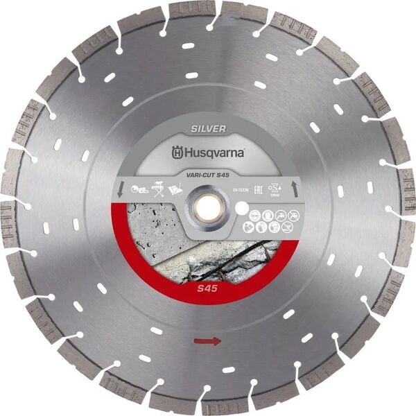 Husqvarna Diamond δίσκος για οπλισμένο σκυρόδεμα HUSQVARNA VARI-CUT S45 450x25,5 13491187 7392930888050