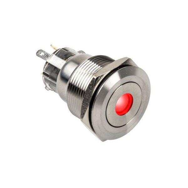 DimasTech DimasTech Βανδαλισμού διακόπτης/κουμπί 22mm, Silverline Dot - RGB