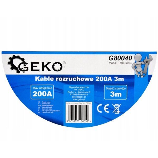 Καλώδια εκκίνησης 600A 3m (10)