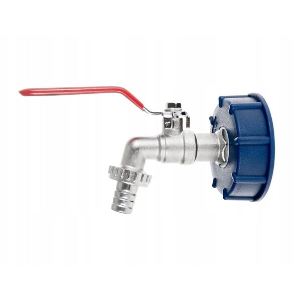 Σετ – καπάκι IBC S60x6 + βρύση 1/2" με έξοδο σε GZ 3/4" + σύνδεσμος για σωλήνα 1/2" + νίπελ για ταχυσύνδεσμο – mauser (40)