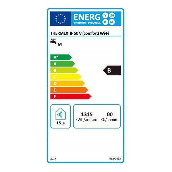 Ηλεκτρικός θερμοσίφωνας THERMEX Comfort Wi-Fi IF50V, 42 l, κάθετος, 0.7/1.3/2.0 kW