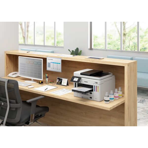 Canon MAXIFY GX7150 MegaTank - Multifunktionsdrucker - Farbe - Tintenstrahl - CISS - Legal (216 x 356 mm), A4 (210 x 297 mm) (Original) - A4/Legal (Medien) - bis zu 24 ipm (Drucken) - 600 Blatt - 33.6 Kbps - USB 2.0, Wi-Fi(n), LAN