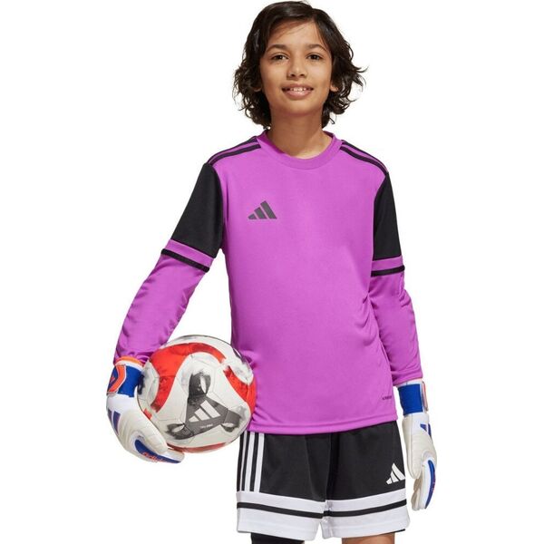 Koszulka bramkarska dla dzieci adidas Squadra 25 Long Sleeve fioletowa JJ1939 140cm