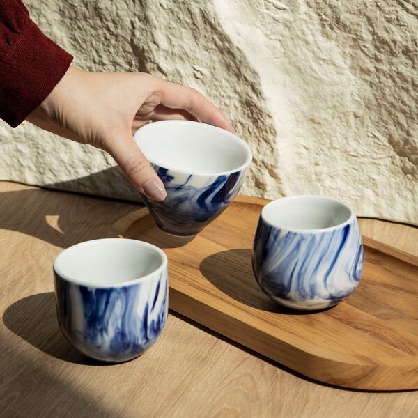 Loveramics Brewers - Kubek 150ml - Floral Tasting Cup - Cobalt Ink