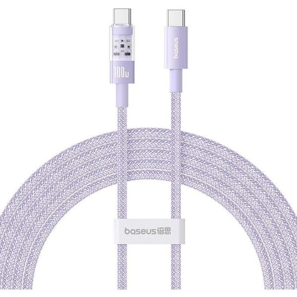 Καλώδιο Baseus Gem Τύπου C-Typc C 100W 2m (μωβ)