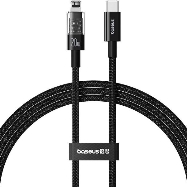 Καλώδιο Baseus Gem USB C-IP 20W 1m (μαύρο)