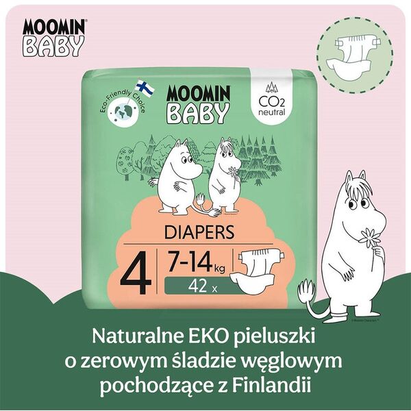 Muumi Baby, Πάνες 4 MAXI 7-14 kg, 42 τεμ. EKO