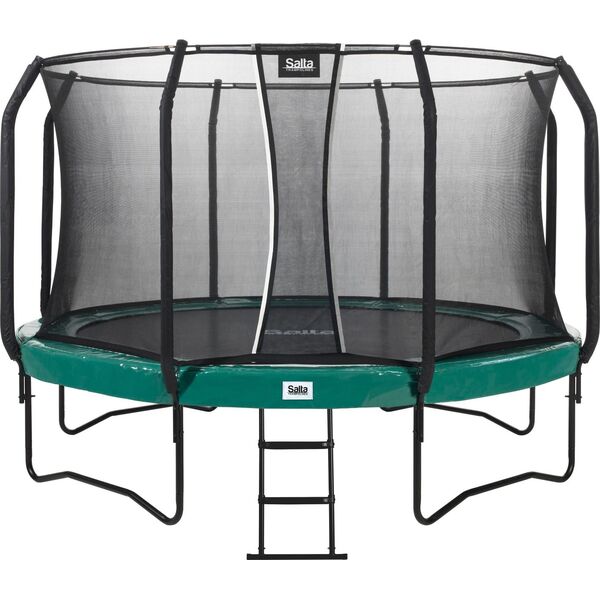 Trampolina ogrodowa Salta ogrodowa First Class z siatką wewnętrzną 10 FT 305 cm zielona