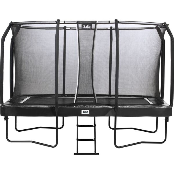 Trampolina ogrodowa Salta ogrodowa First Class z siatką wewnętrzną 366 x 214 cm czarna