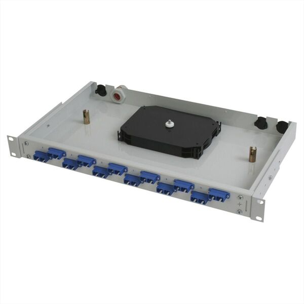 Telegaertner TELEGAERTNER LWL Patchpanel 19inch 12xSC duplex 1U πλήρης Σπλίσσμποξ - 26.11.6005