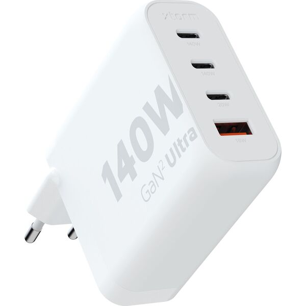 Ładowarka Xtorm Ładowarka cienna Ultra GaN2 140W 3xUSB-C PD,USB QC 3.0 Biała