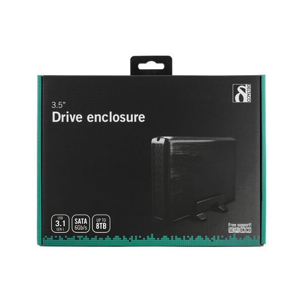 Kieszeń Deltaco HDD dėžutė DELTACO SATA 3.5" USB 3.0, juoda / MAP-GD33U3