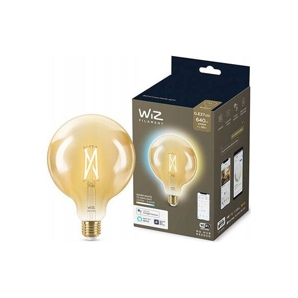 Signify WiZ Filament 50W E27 Globeform G125 Amber Einzelpack.