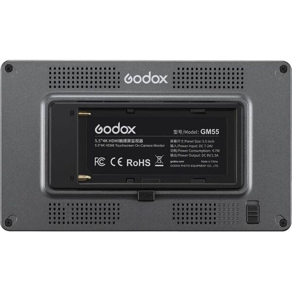 Zestaw studyjny GODOX Monitor podglądowy dotykowy Godox GM55 5,5 cala HDMI 4K