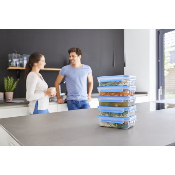 Tefal Tefal MasterSeal MealPrep laikymo dėžutės rinkinys, 5 x 0,8 L