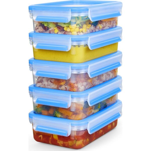 Tefal Tefal MasterSeal MealPrep laikymo dėžutės rinkinys, 5 x 0,8 L