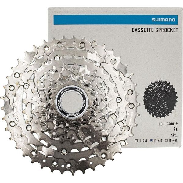 Shimano Kaseta Shimano Cues CS-LG400, 9-rz, 11-41, Linkglide, grafitowa