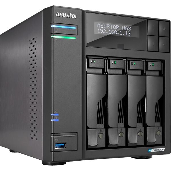 Serwer plików Asustor Asustor LOCKERSTOR 4 Gen2 (AS6704T) NAS Komputer stacjonarny Przewodowa sieć LAN Czarny N5105