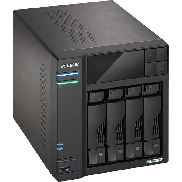 Serwer plików Asustor Asustor LOCKERSTOR 4 Gen2 (AS6704T) NAS Komputer stacjonarny Przewodowa sieć LAN Czarny N5105