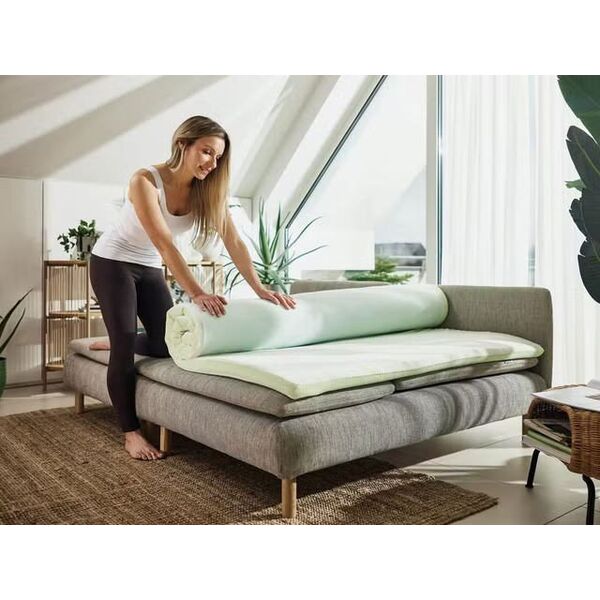 Επίστρωμα στρώματος Dormeo Aloe Vera 5 Ζώνες Topper, 4 x 90 x 200 cm, 100% πολυεστέρας