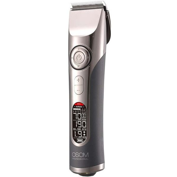 Επαγγελματική κουρευτική μηχανή OSOM Professional PRIME Cordless Hair Clipper OSOMP01GR, γκρι χρώματος