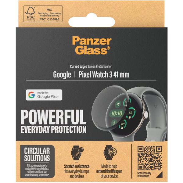Προστατευτικό Οθόνης PanzerGlass Google Pixel Watch 3 (41mm)