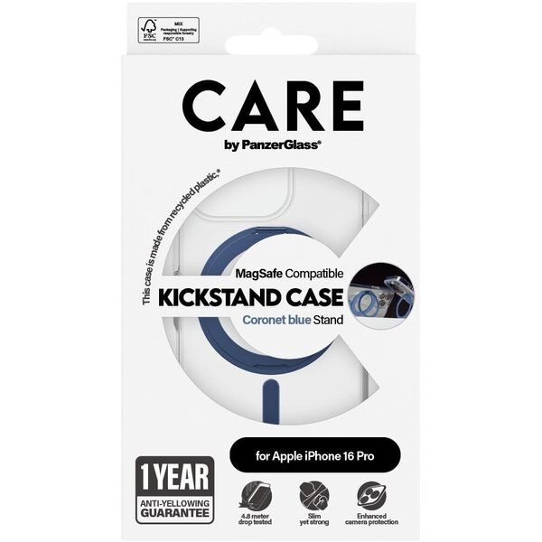 Θήκη CARE με Διάφανο Στήριγμα & MagSafe για iPhone 16 Pro