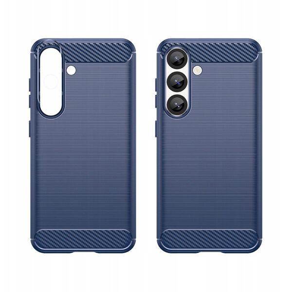 Θήκη σιλικόνης Carbon Case για Samsung Galaxy S25 - μπλε