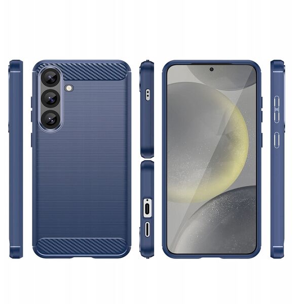 Θήκη σιλικόνης Carbon Case για Samsung Galaxy S25+ - μπλε