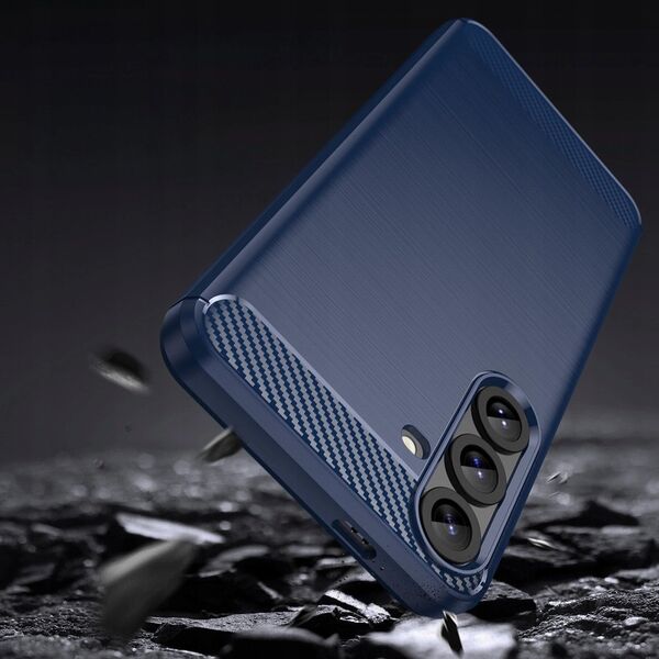Θήκη σιλικόνης Carbon Case για Samsung Galaxy S25+ - μπλε