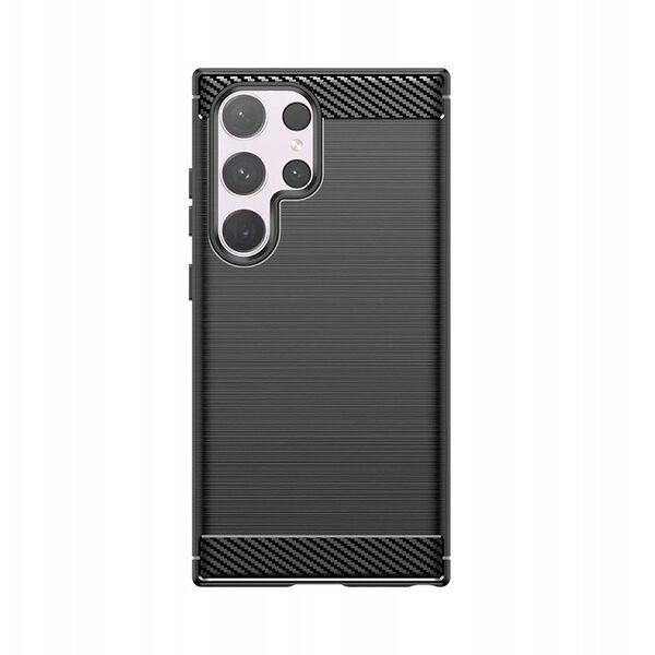 Θήκη σιλικόνης Carbon Case για Samsung Galaxy S24 FE - μαύρο